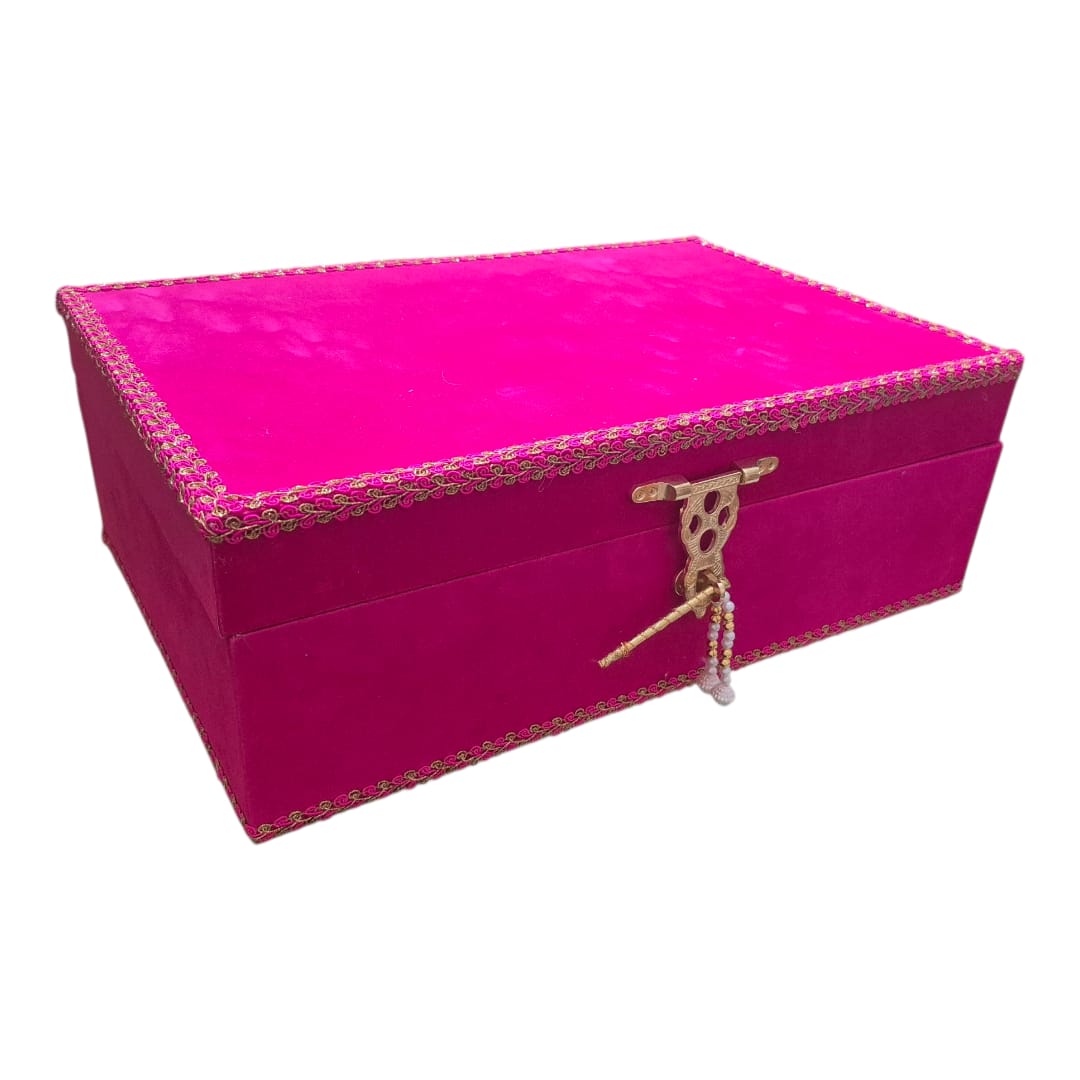 Pink velvet gift box